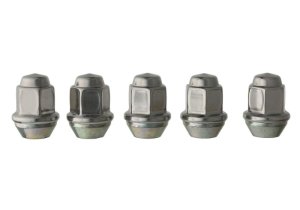 Ford Mustang Lug Nut Kit - Ford Racing - Steel Lug Nut w/Polished Stainless Steel Cap, Conical Seat - 60 Degree, 13/16 in. Hex - `64-`14